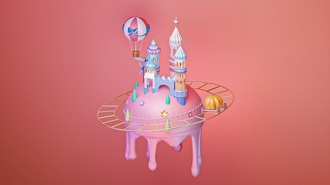 Candy castle Free 3D model