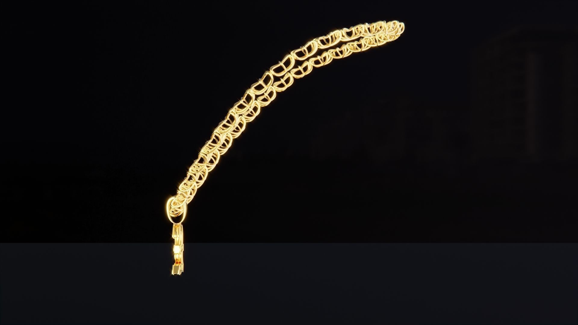 British Pound Chain Low-poly 3D model_2