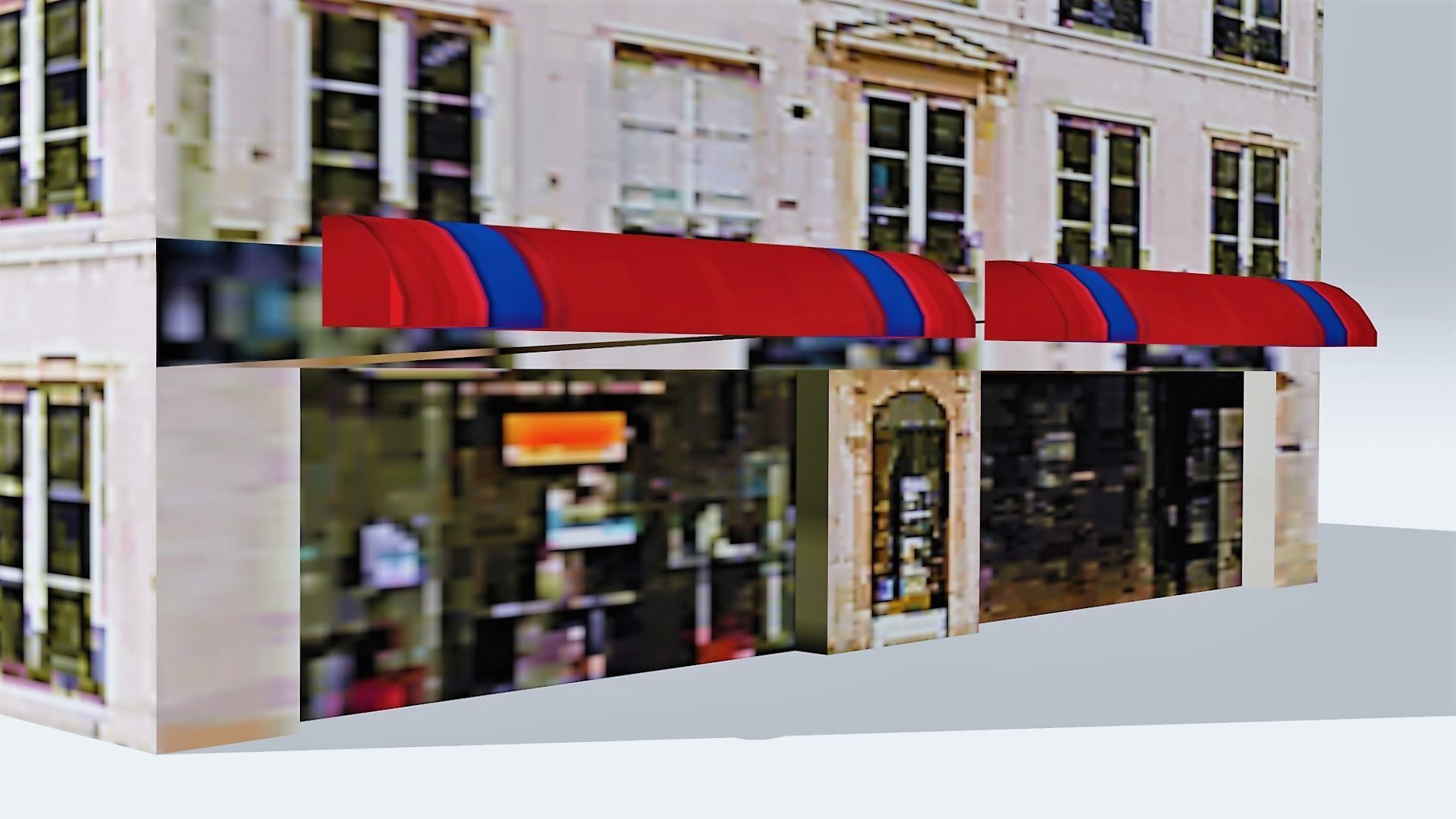 Low poly exterior Building Low-poly 3D model_2