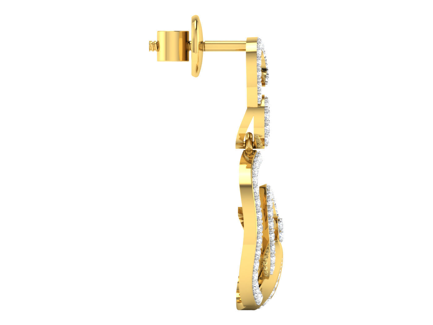 Pendant Earring Set 3dm STL OBJ FBX Render Details 3D print model_6