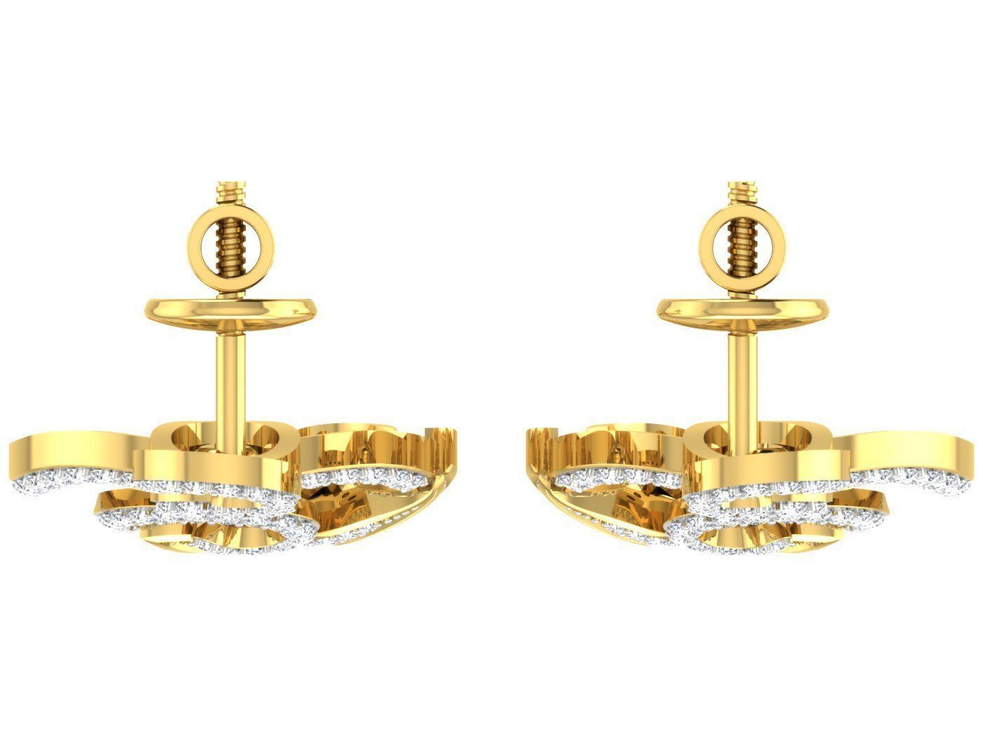 Pendant Earring Set 3dm STL OBJ FBX Render Details 3D print model_8