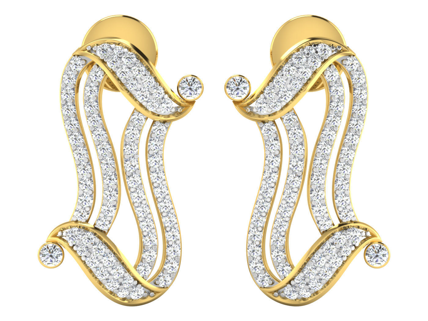 Pendant Earring Set 3dm STL OBJ FBX Render Details 3D print model_5