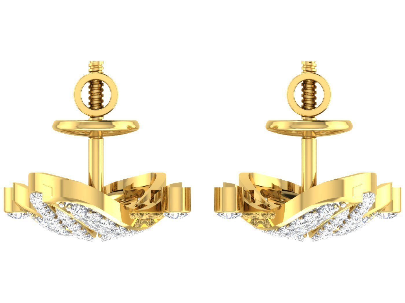 Pendant Earring Set 3dm STL OBJ FBX Render Details 3D print model_8