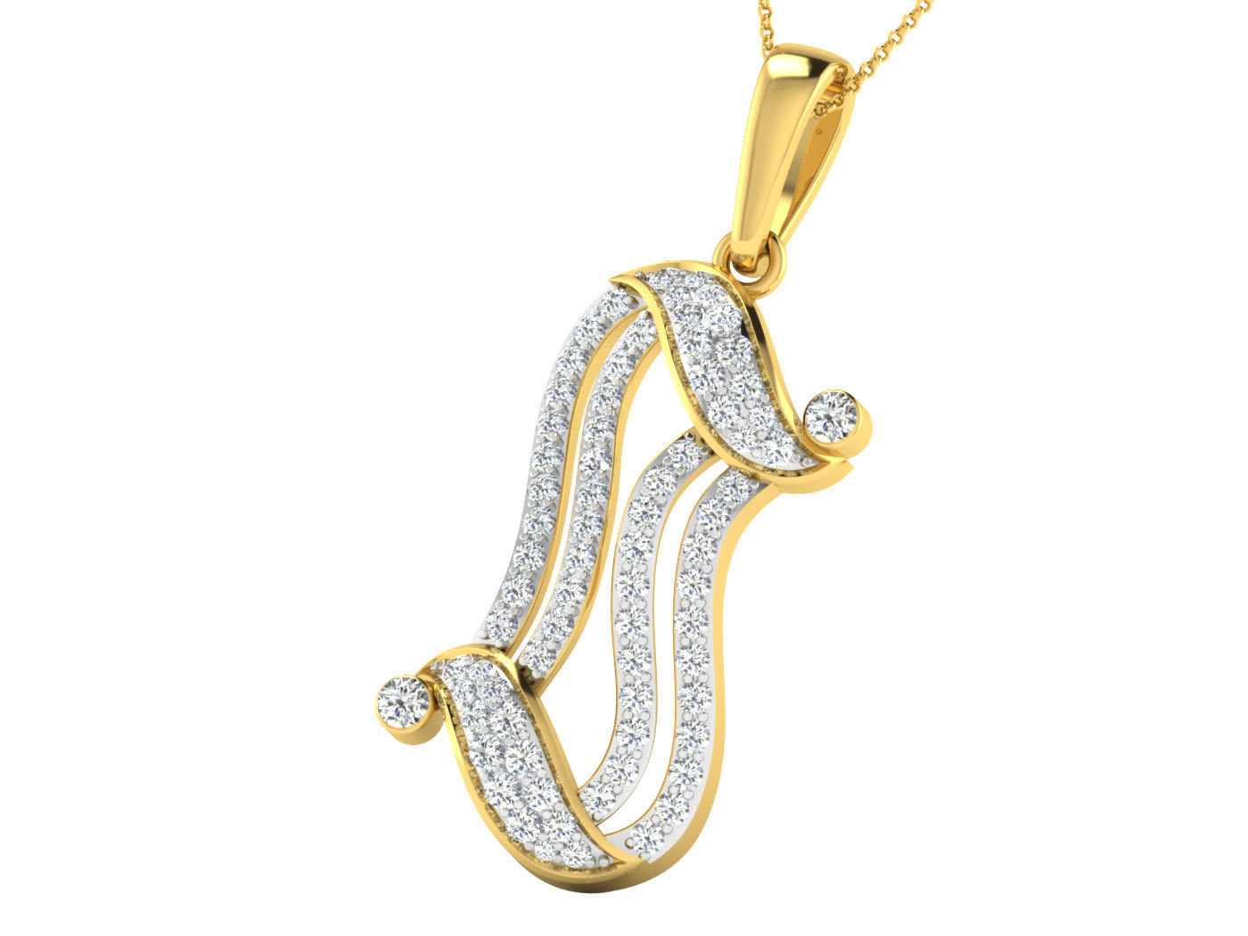 Pendant Earring Set 3dm STL OBJ FBX Render Details 3D print model_2