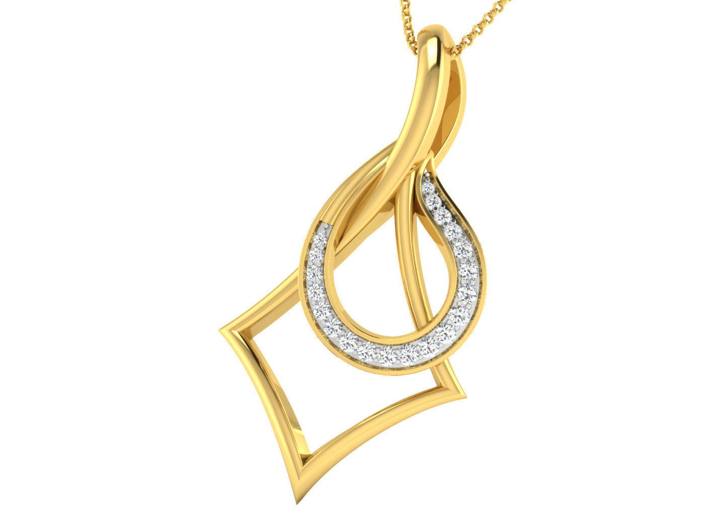 Pendant Earring Set 3dm STL OBJ FBX Render Details 3D print model_3