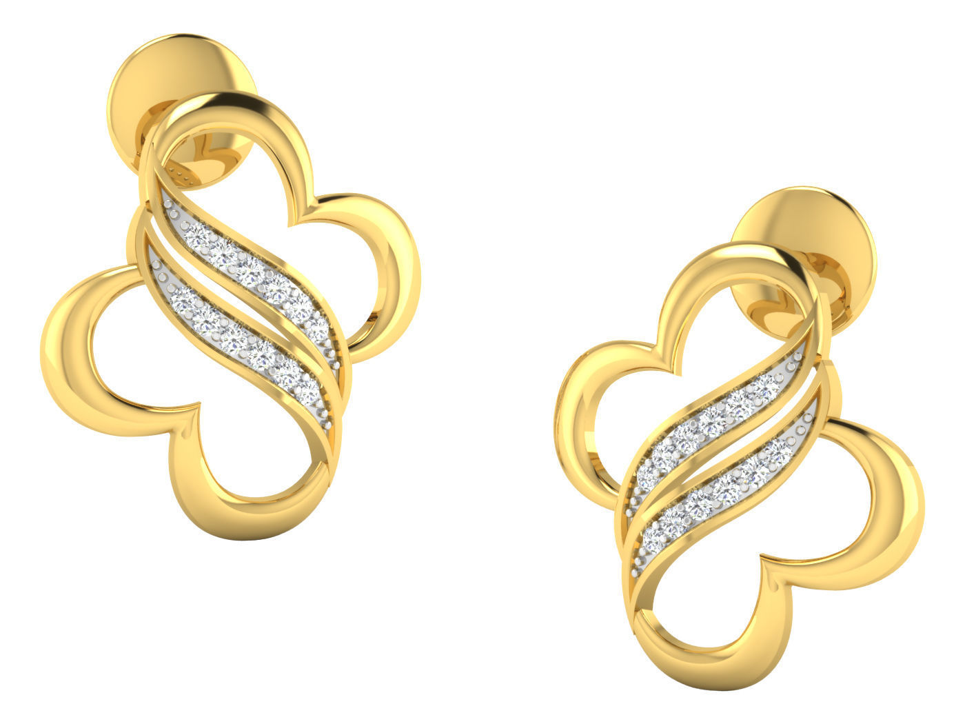 Pendant Earring Set 3dm STL OBJ FBX Render Details 3D print model_2