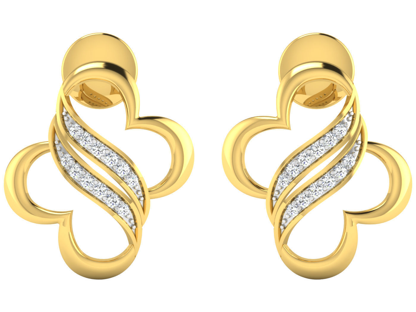 Pendant Earring Set 3dm STL OBJ FBX Render Details 3D print model_4