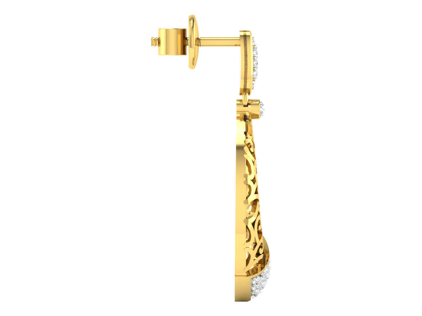 Pendant Earring Set 3dm STL OBJ FBX Render Details 3D print model_6