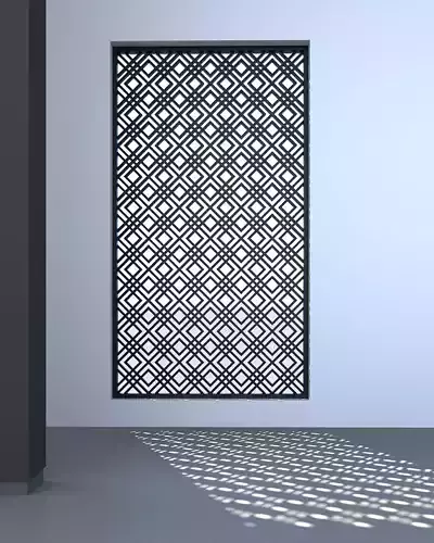 3d screen window with lattice pattern