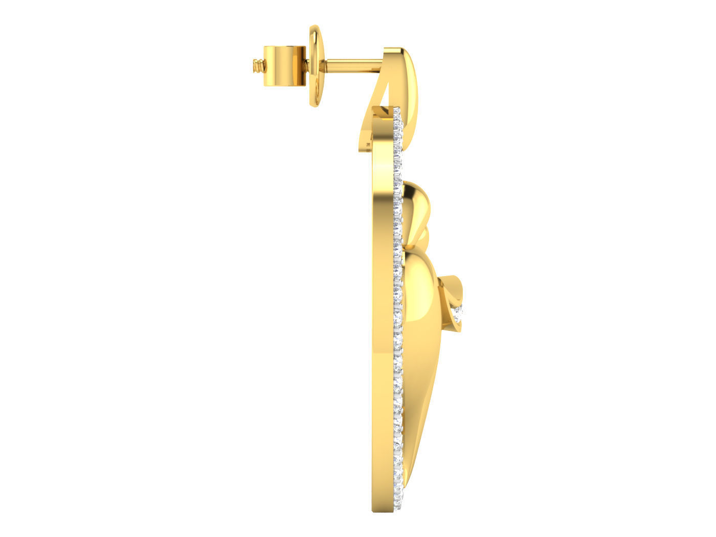 Pendant Earring Set 3dm STL OBJ FBX Render Details 3D print model_6