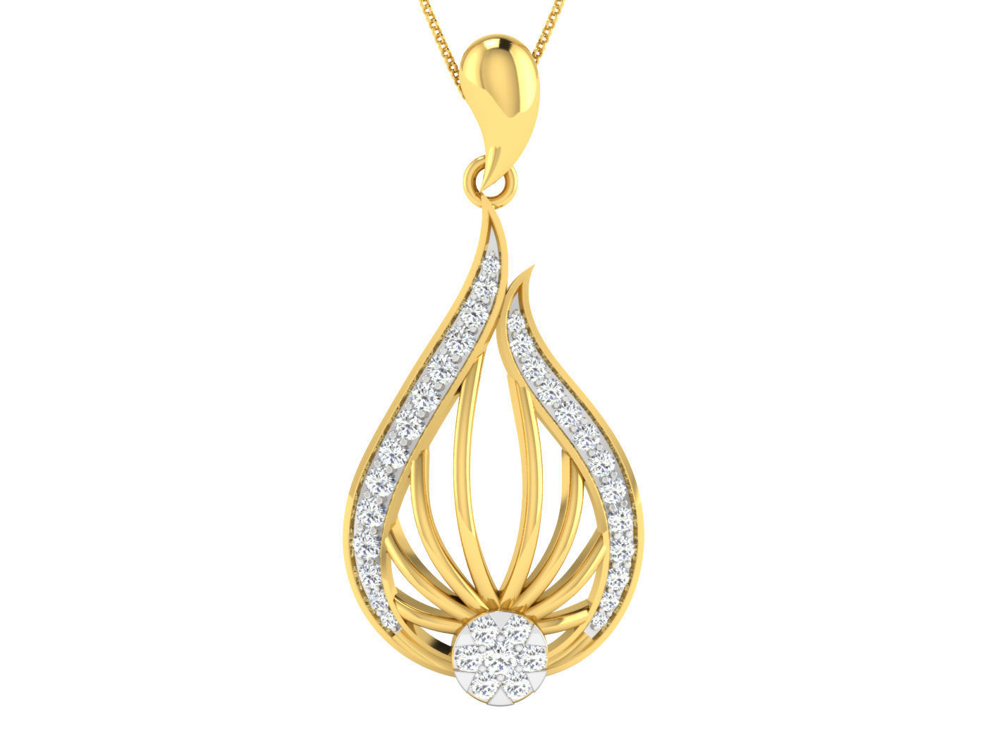 Pendant Earring Set 3dm STL OBJ FBX Render Details 3D print model_4