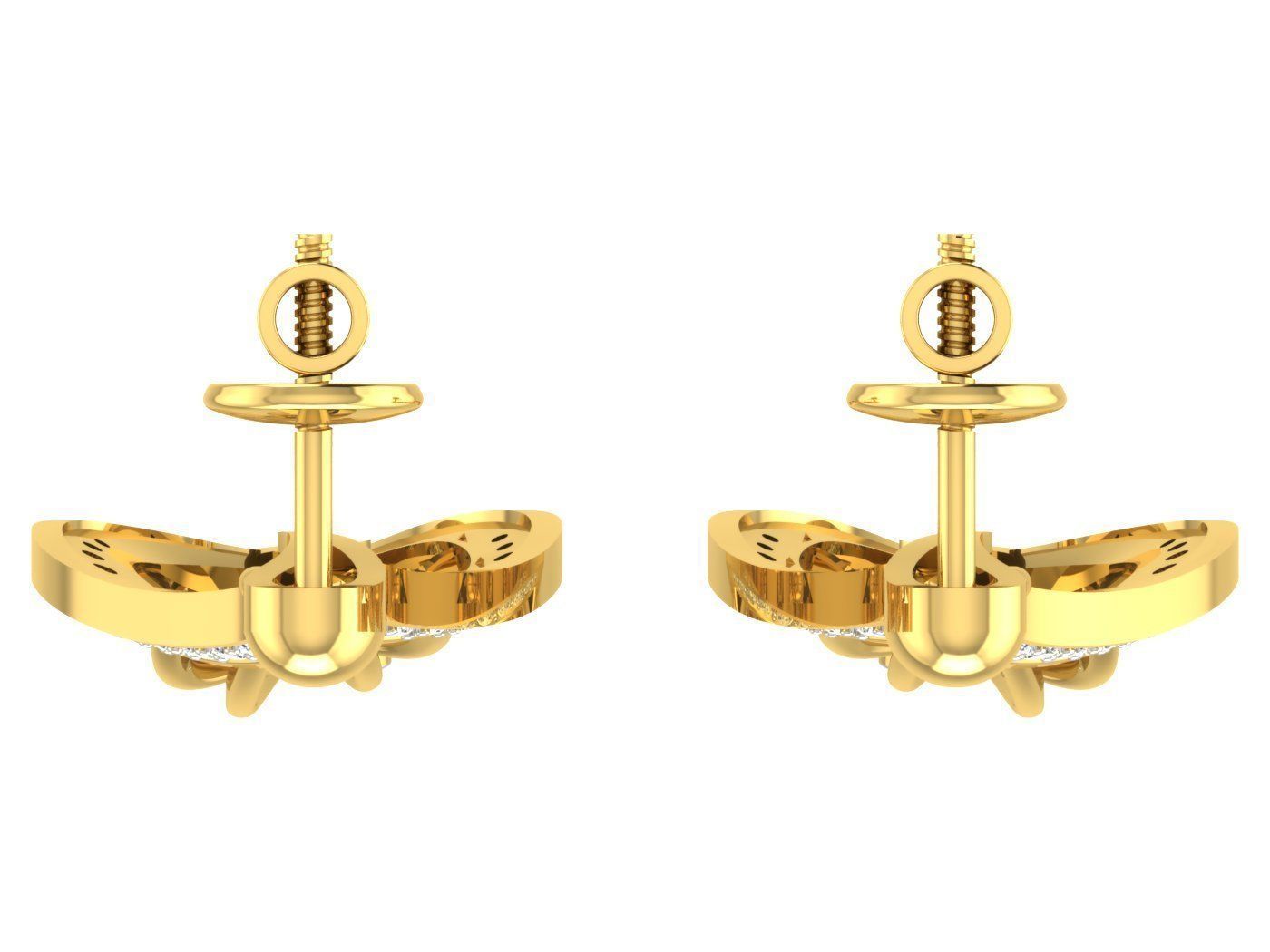 Pendant Earring Set 3dm STL OBJ FBX Render Details 3D print model_9