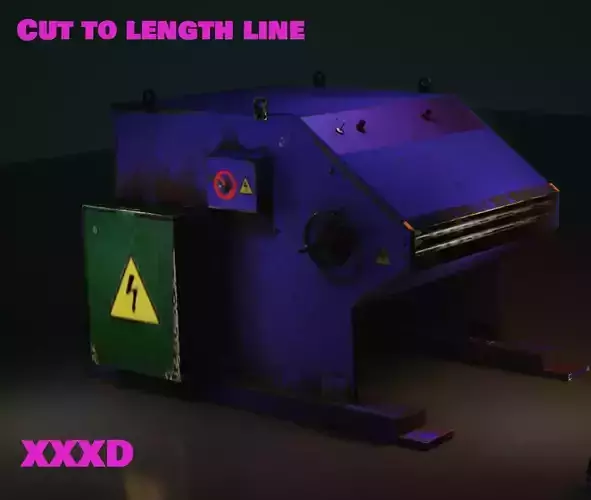 Cut to length line machine 3D model