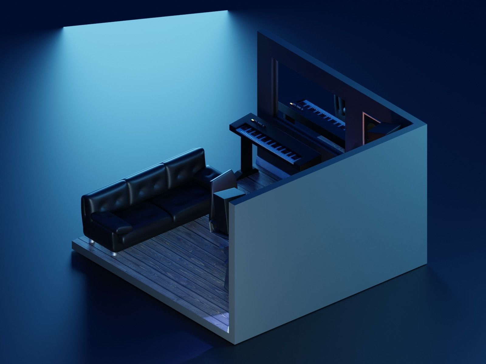 Cartoon Room Studio 3D model_21