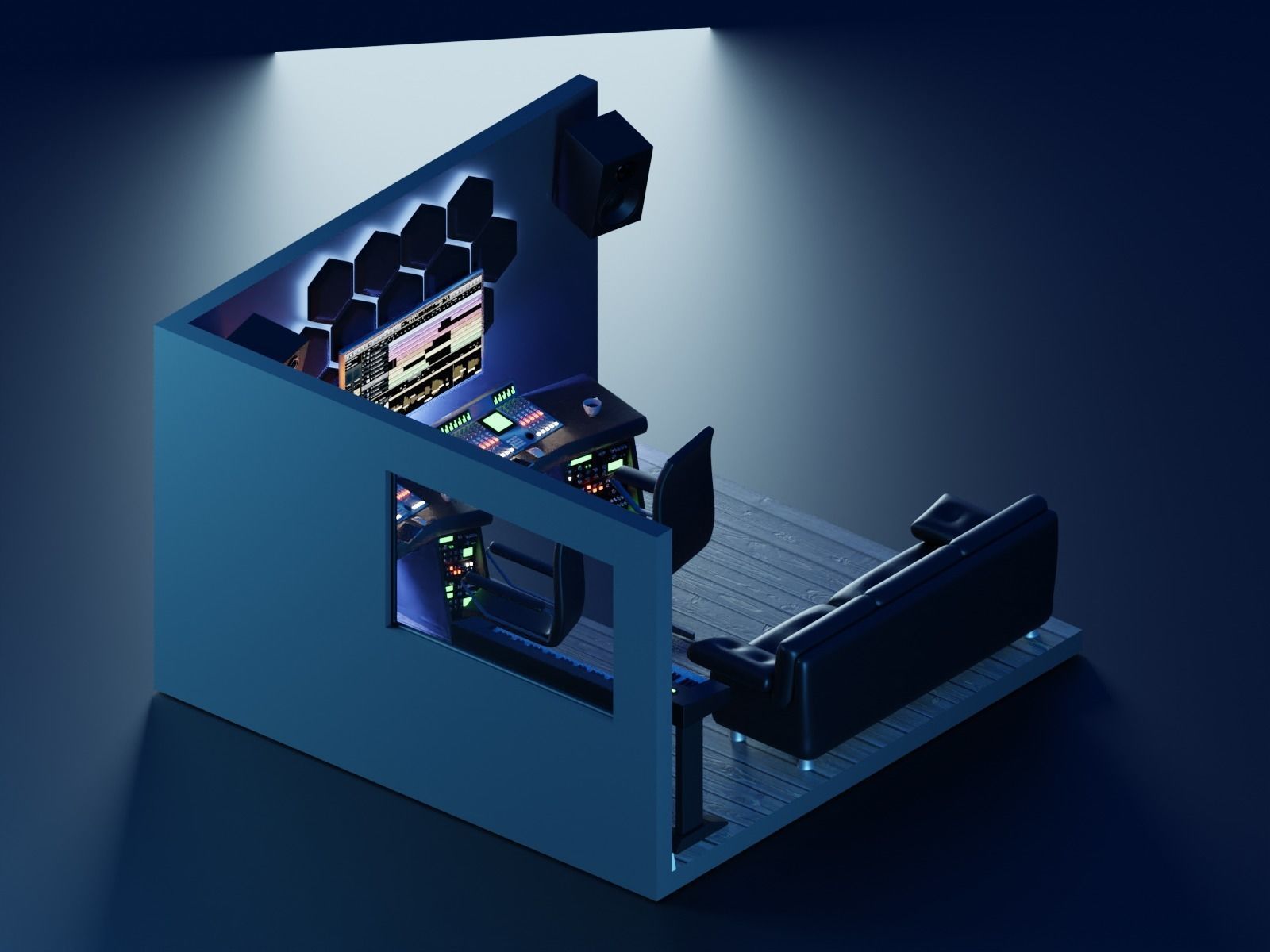 Cartoon Room Studio 3D model_12