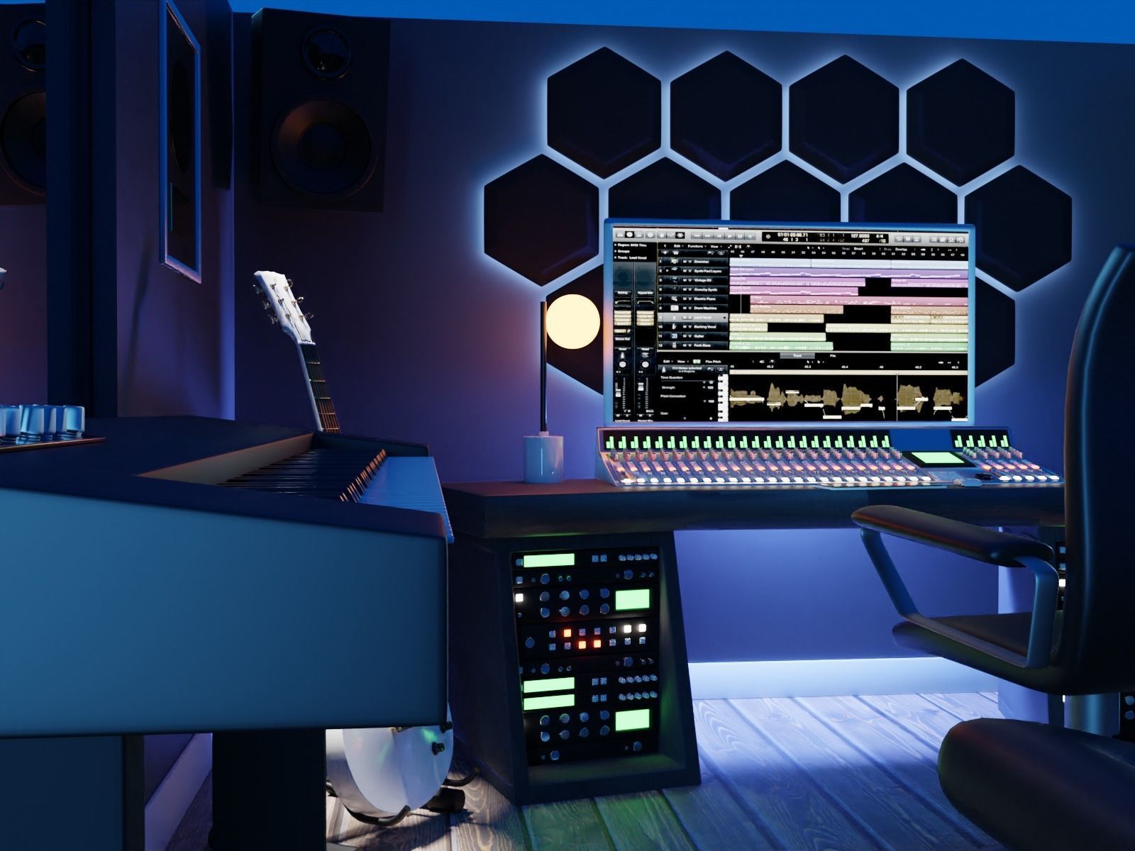 Cartoon Room Studio 3D model_3