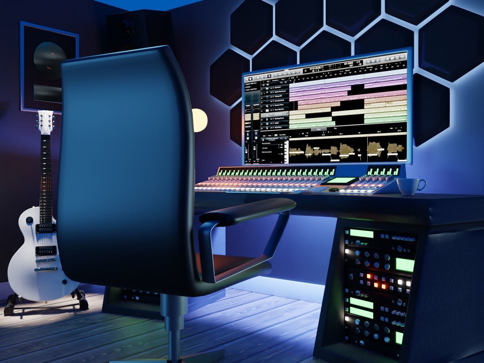 Cartoon Room Studio 3D model_4