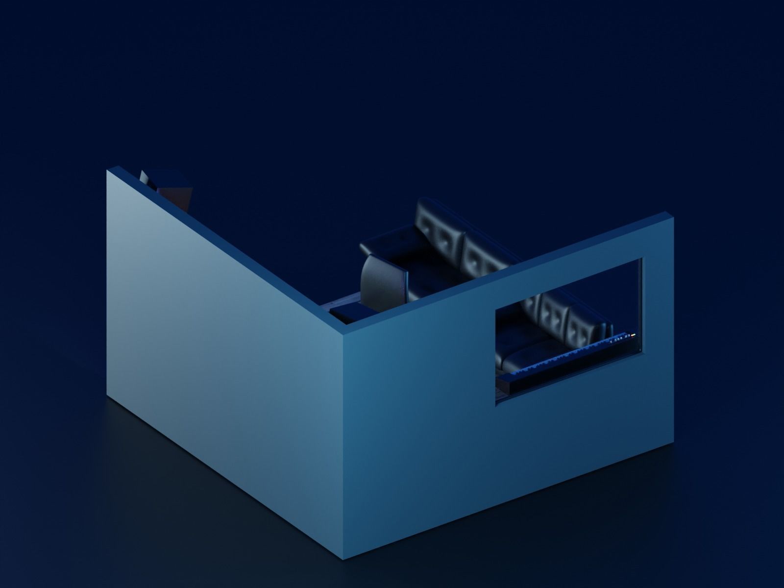 Cartoon Room Studio 3D model_16