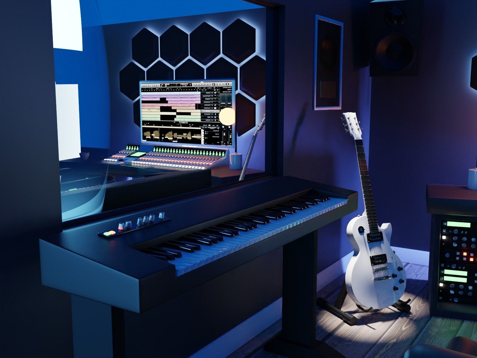 Cartoon Room Studio 3D model_6