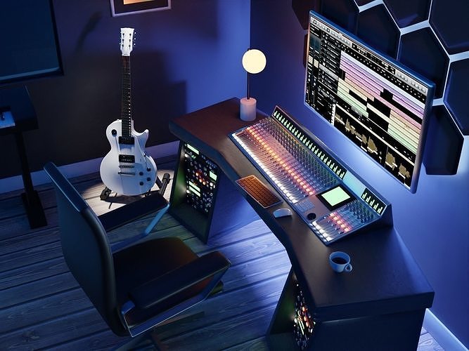 Cartoon Room Studio 3D model