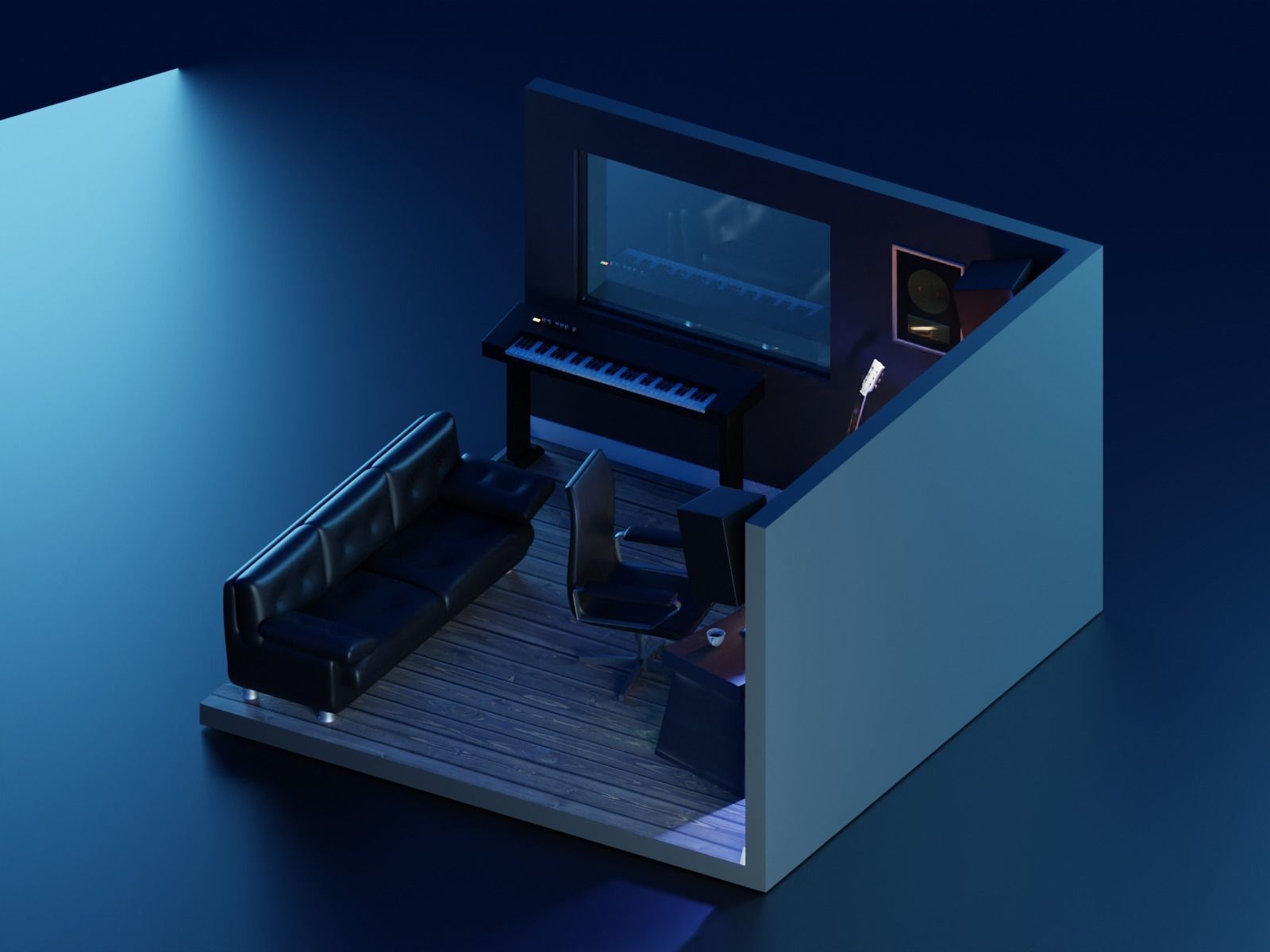 Cartoon Room Studio 3D model_22