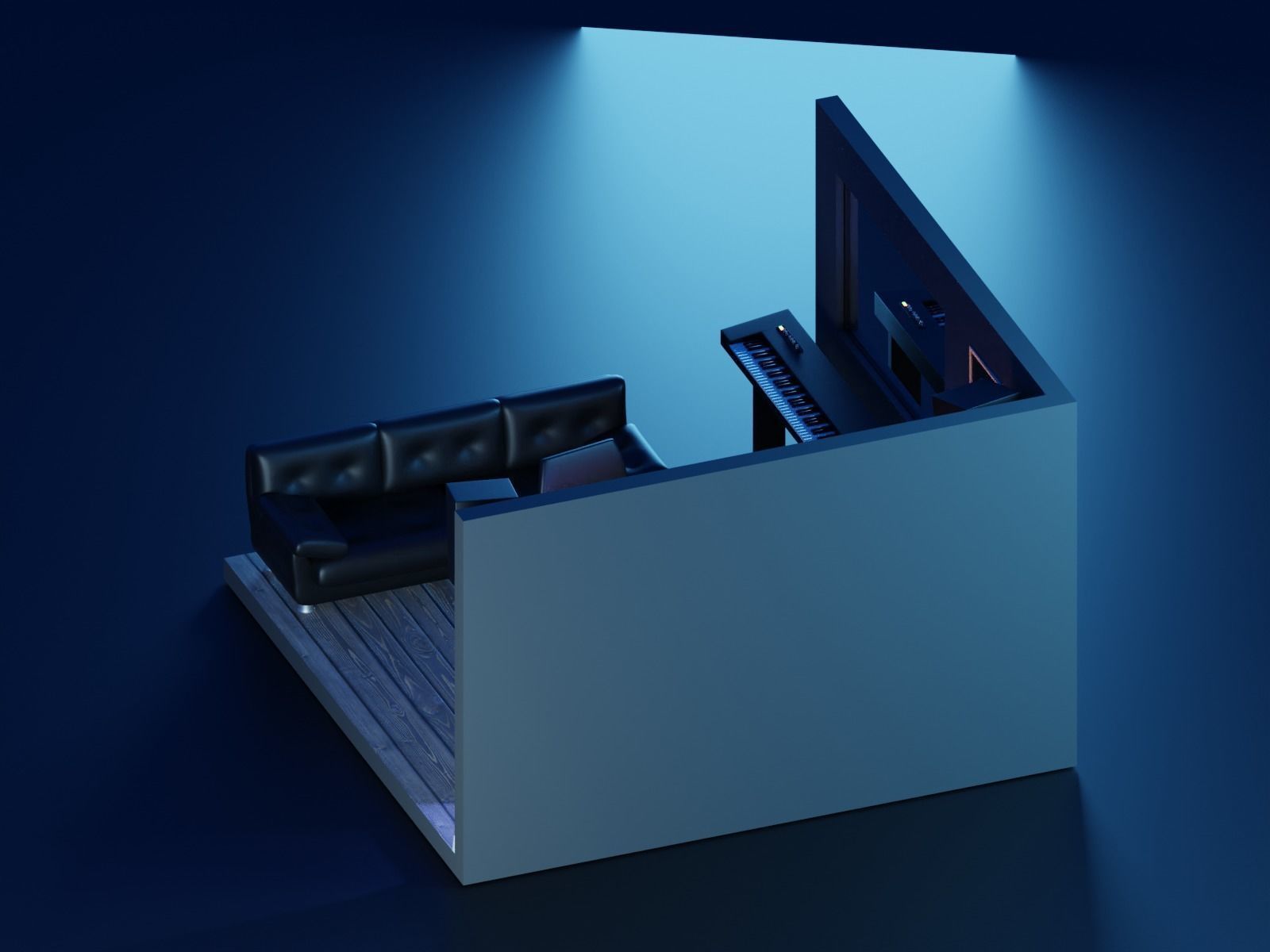Cartoon Room Studio 3D model_20