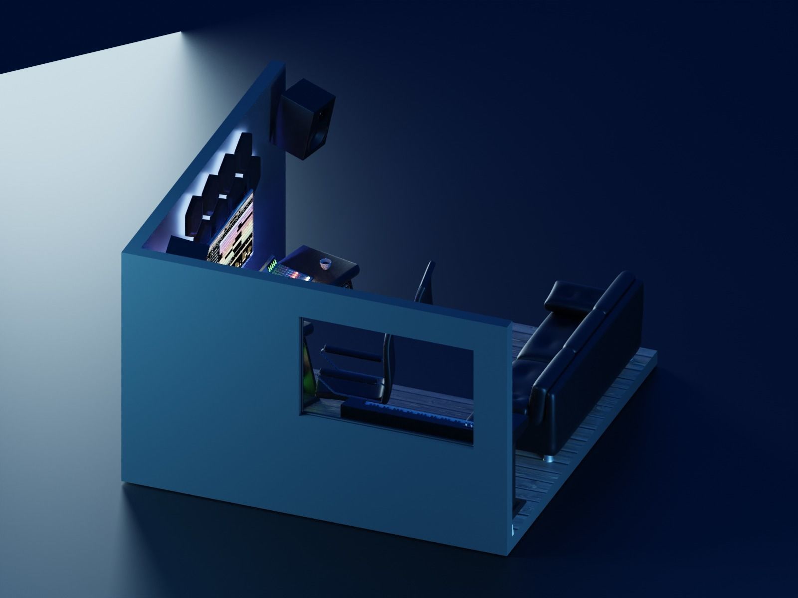 Cartoon Room Studio 3D model_13