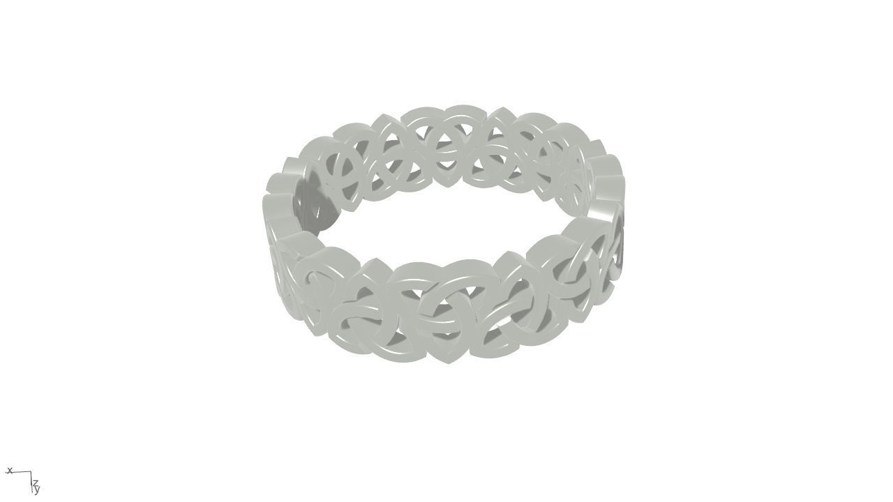 love celtic ring  3D print model_2
