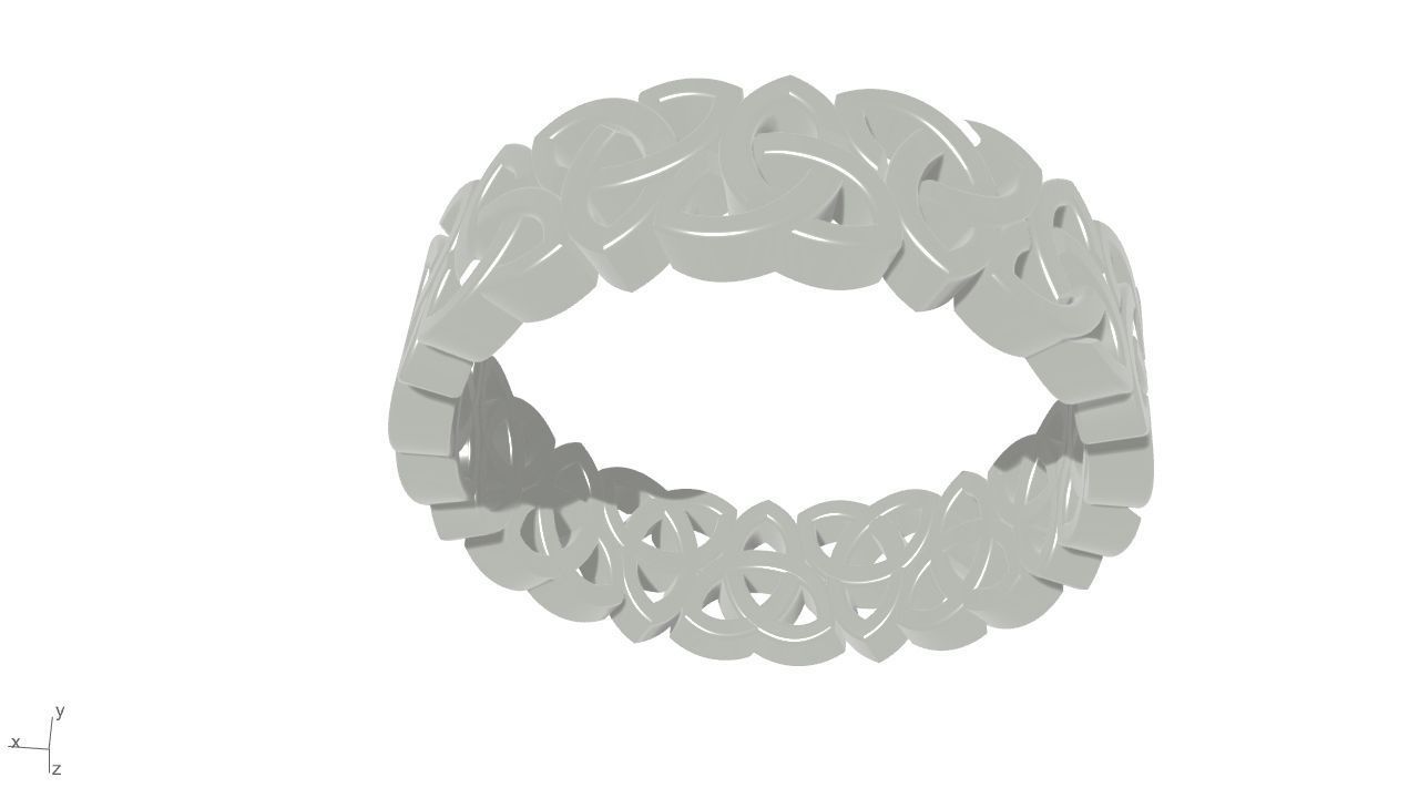 love celtic ring  3D print model_1
