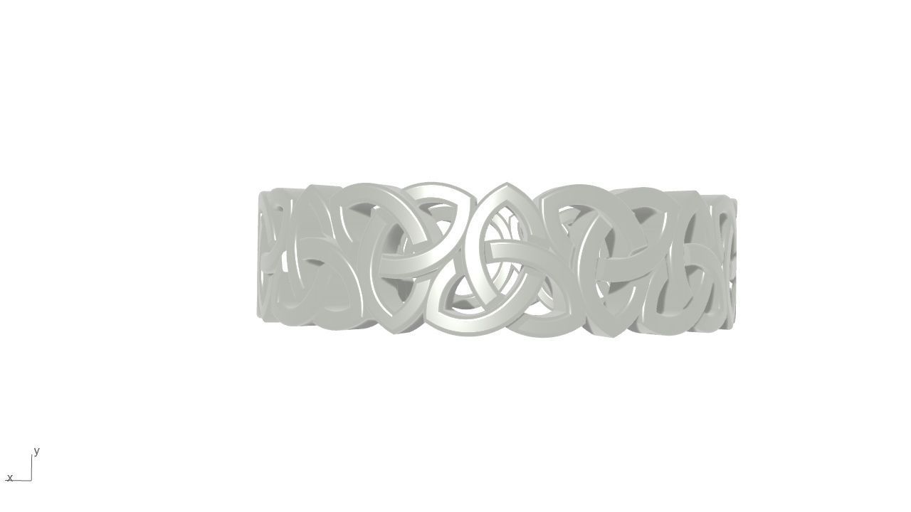 love celtic ring  3D print model_4