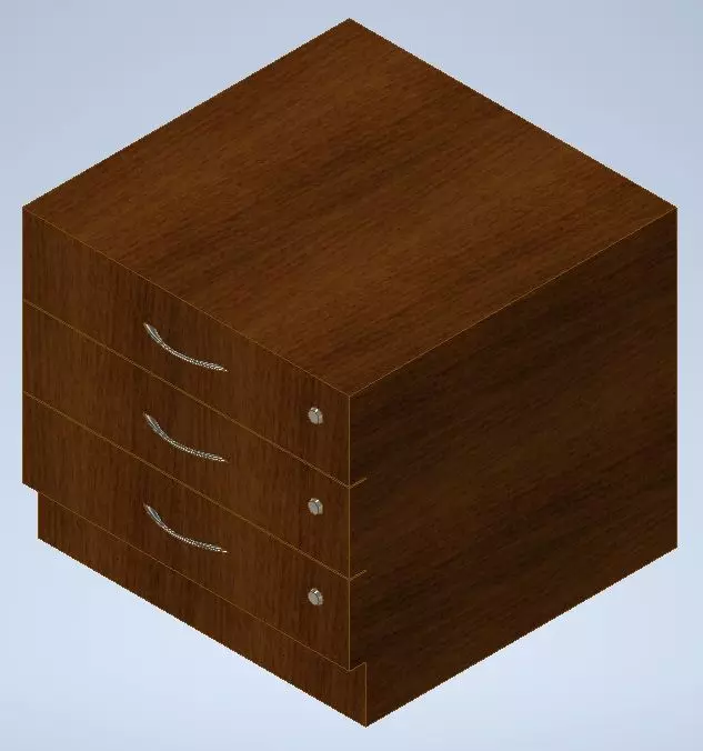 Cupboard cad file 3D model_0