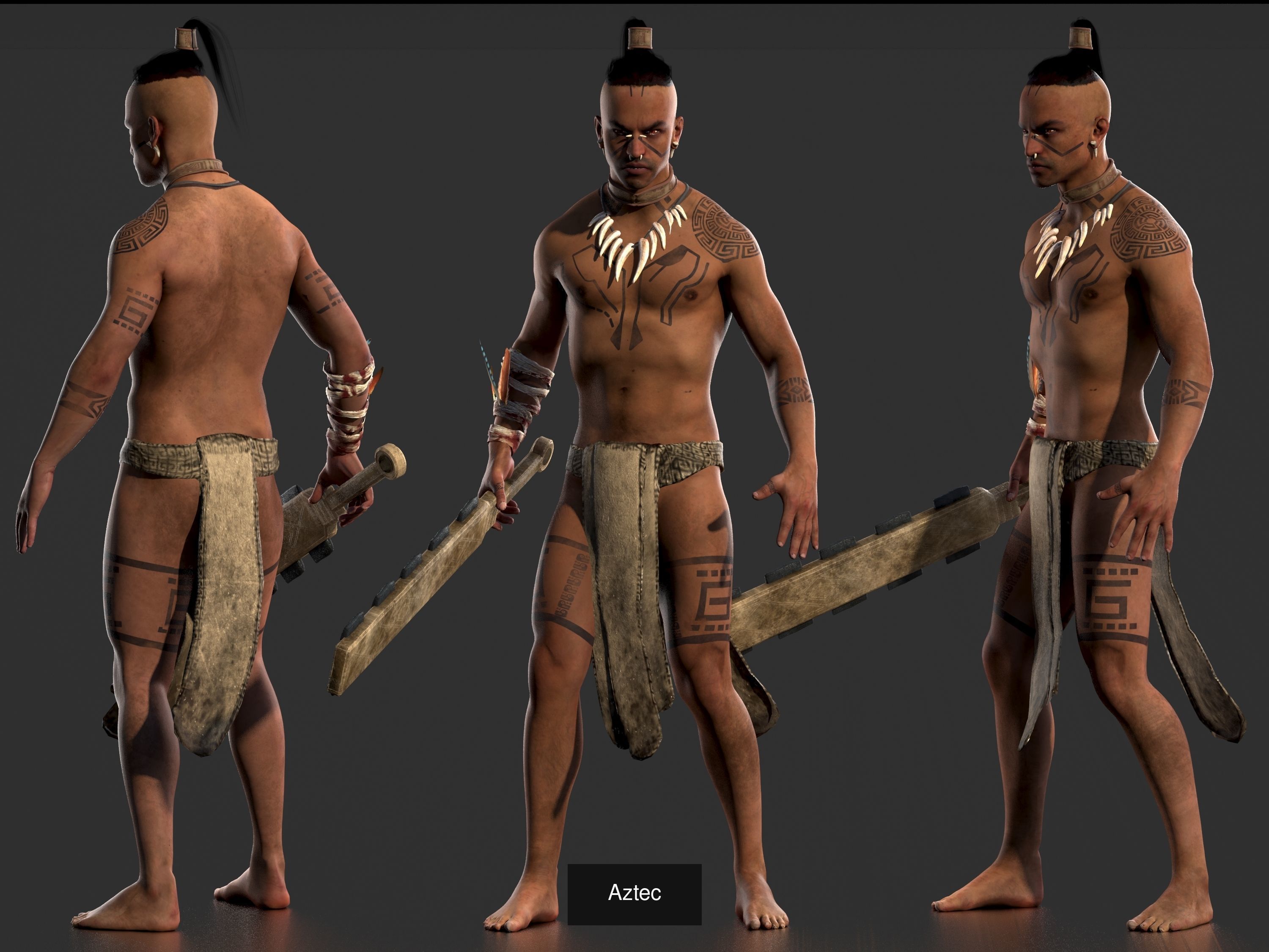 Ancient Tribes pack 3D Model Collection_3
