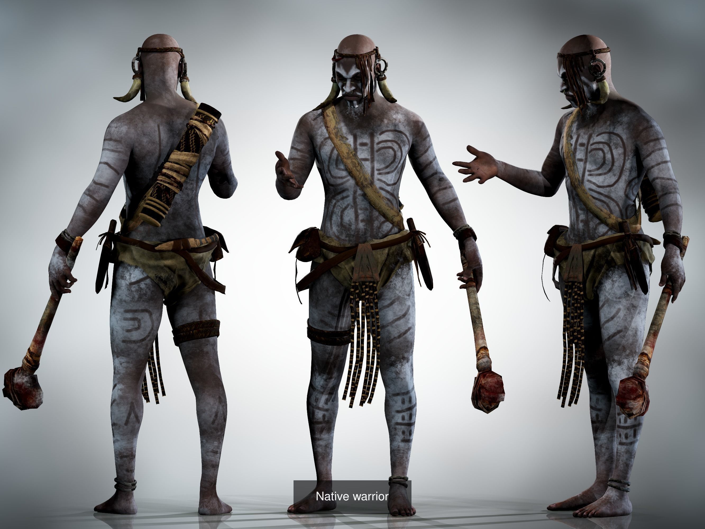 Ancient Tribes pack 3D Model Collection_2