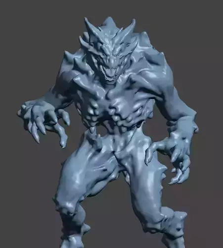 BIRDMAN - Doom 3 alpha prototype demon Hi-Poly STL Free 3D print model