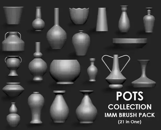 Pots Collection IMM Brush Pack 21 in One
