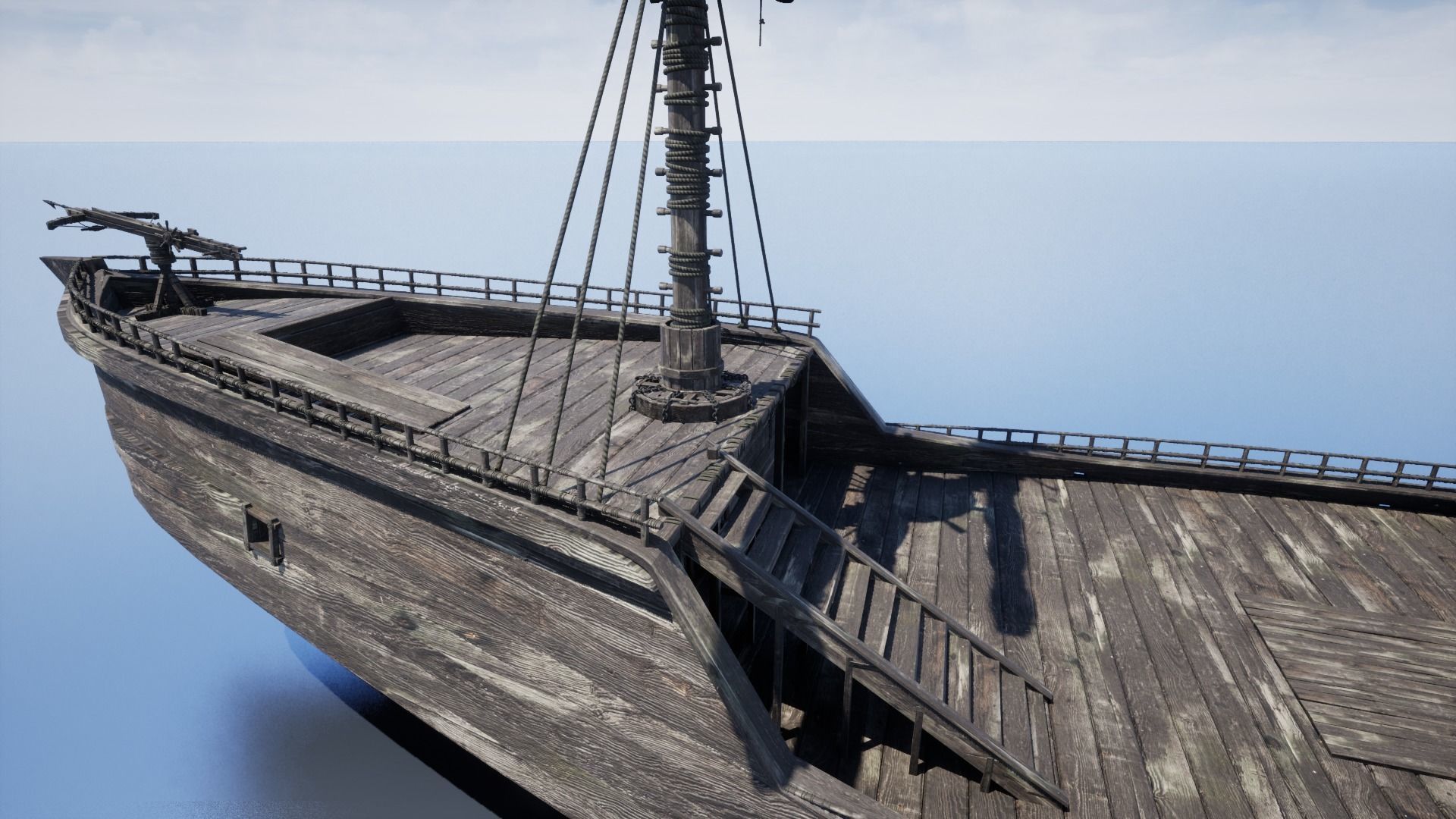 SHIP GALLEON BOAT GALLEY ARK BARGE PIRATE CORSAIR WATERCRAFT AAA Low-poly 3D model_13