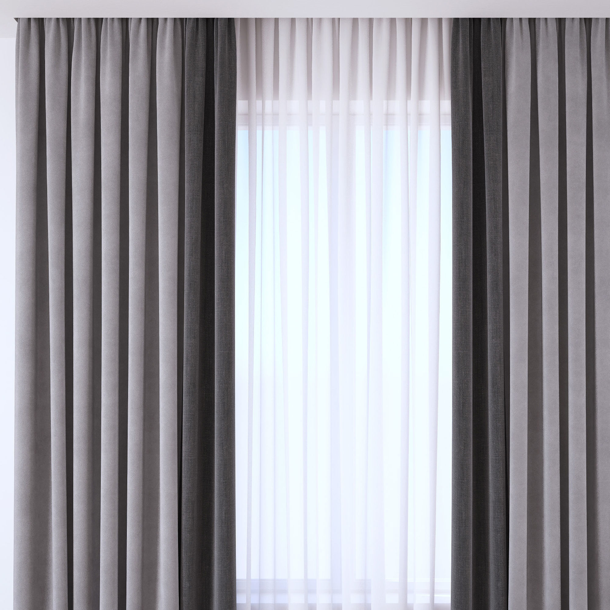 Set 107 Curtains 3D model_2