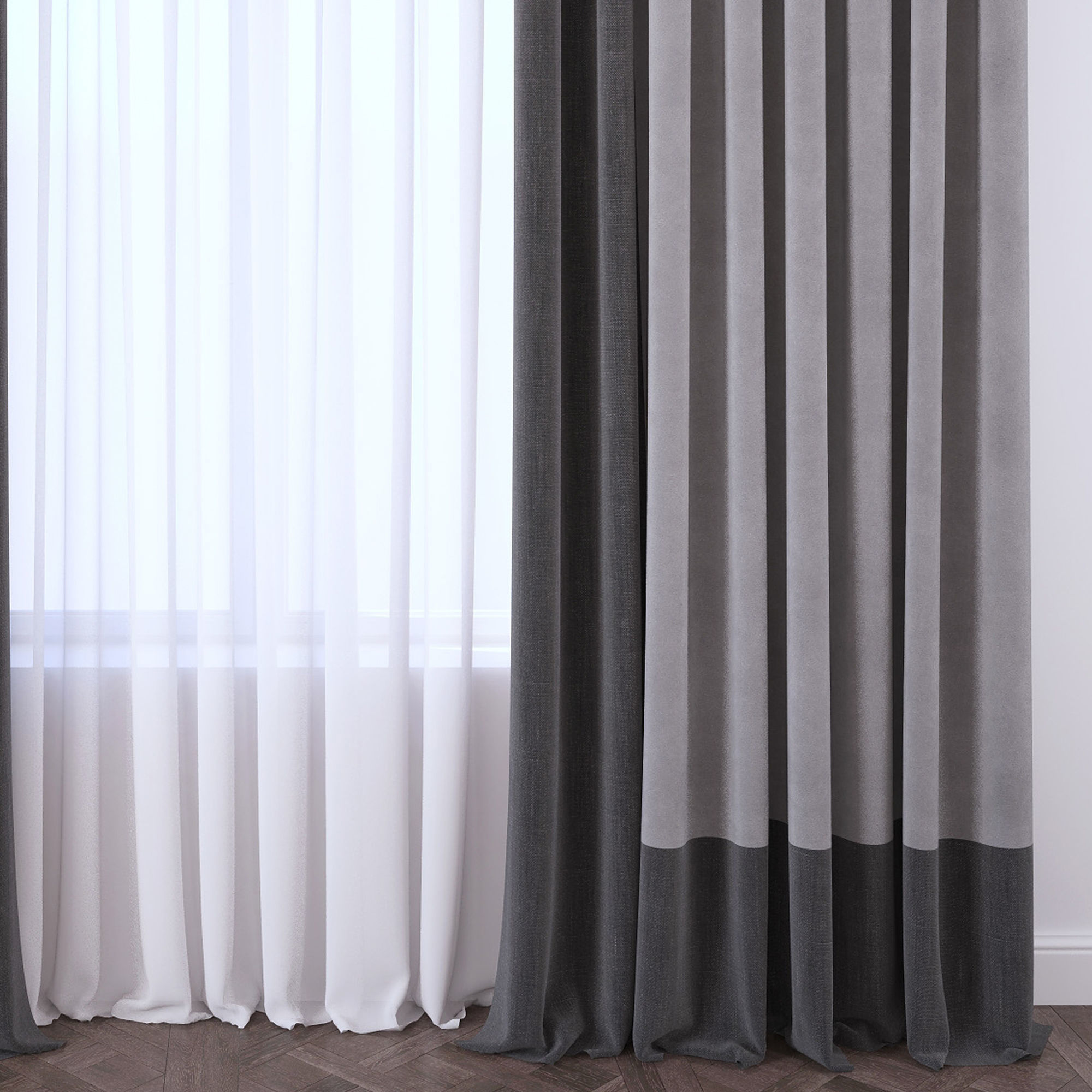 Set 107 Curtains 3D model_4