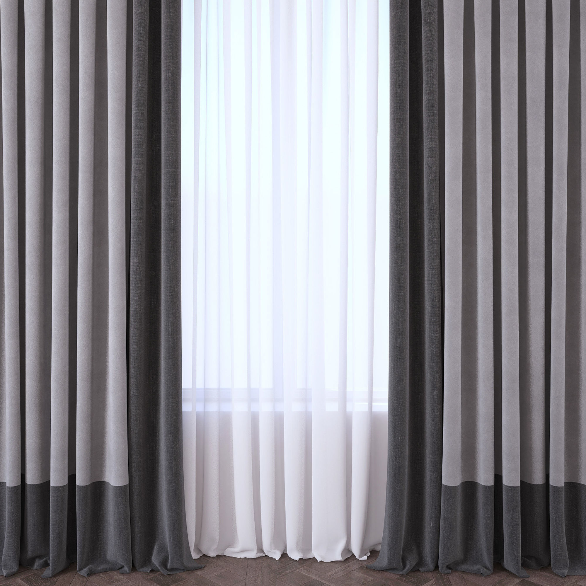 Set 107 Curtains 3D model_1