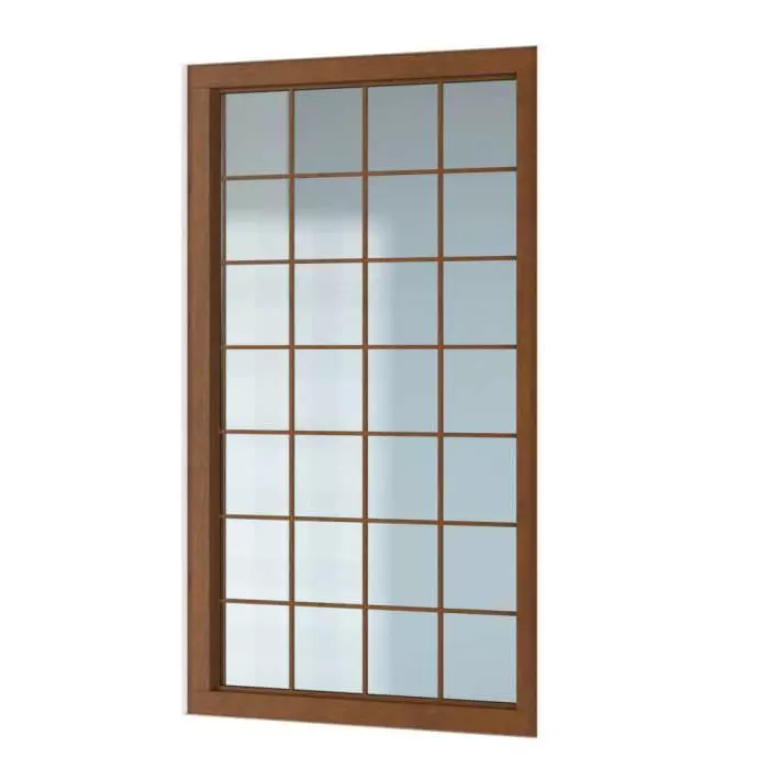 Classic Wooden Window 3D model_0