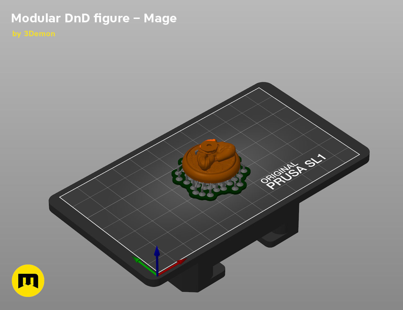 Modular magnetic DnD figure - Mage Free 3D print model_9