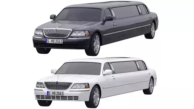 Lincoln Town Car limousine 3D model