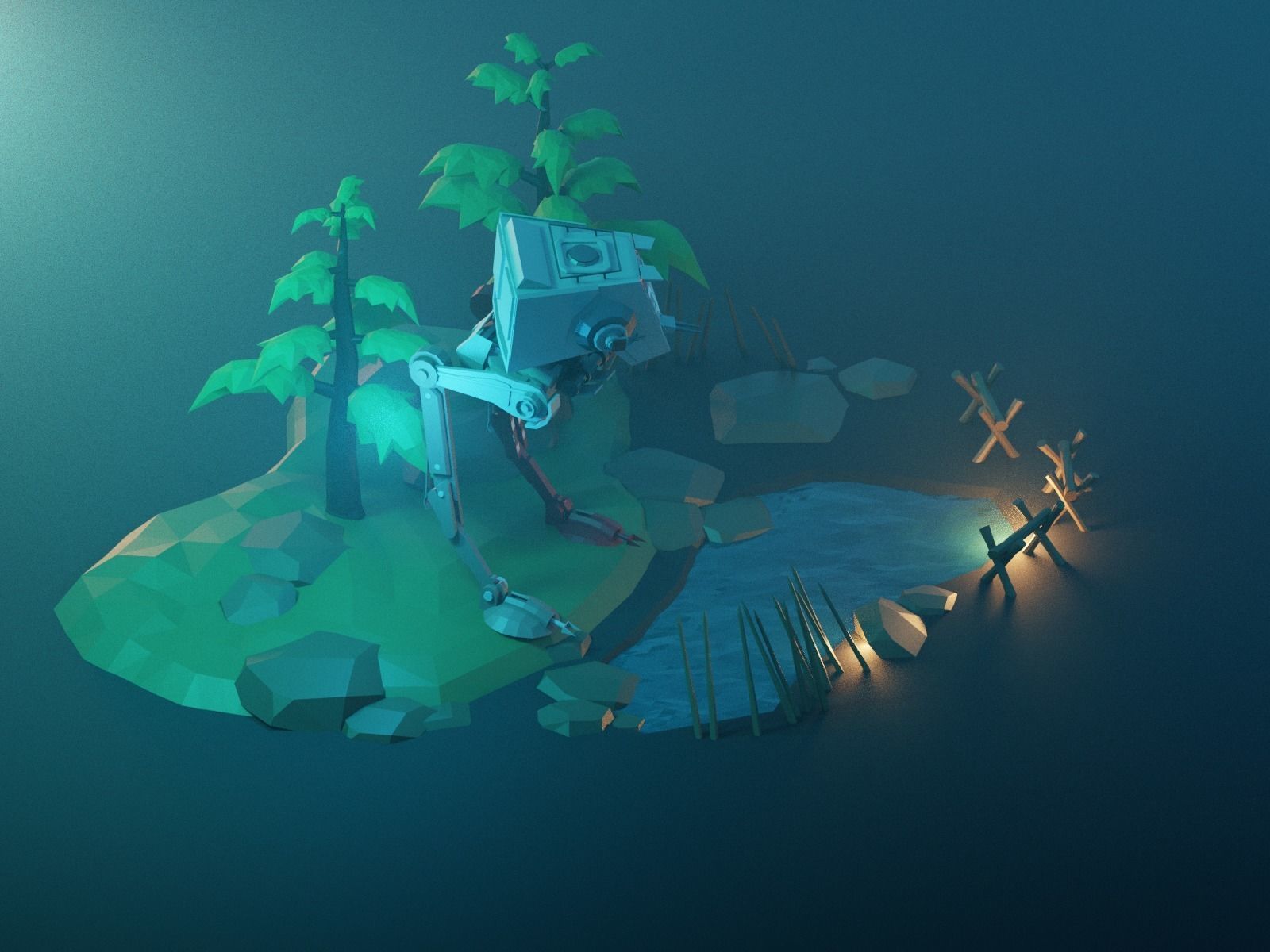 Cartoon All Terrain Scout Transport 3D model_31