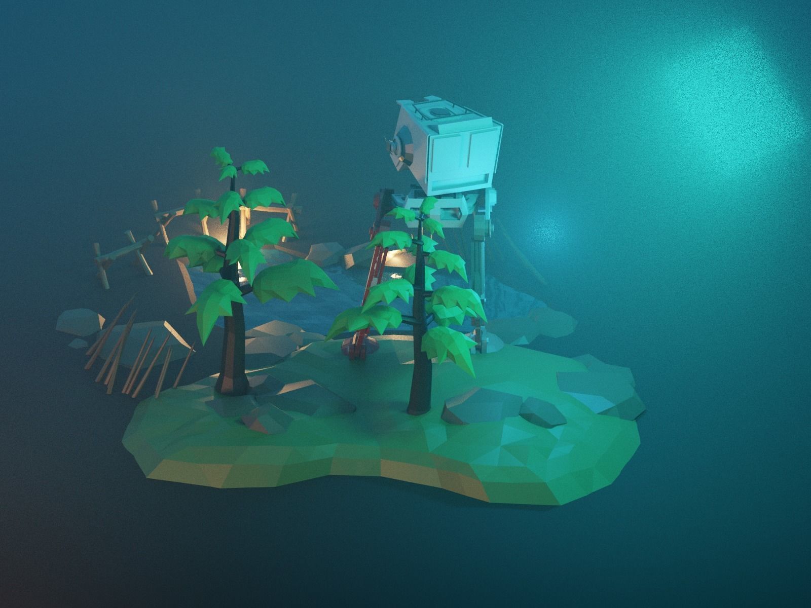 Cartoon All Terrain Scout Transport 3D model_43