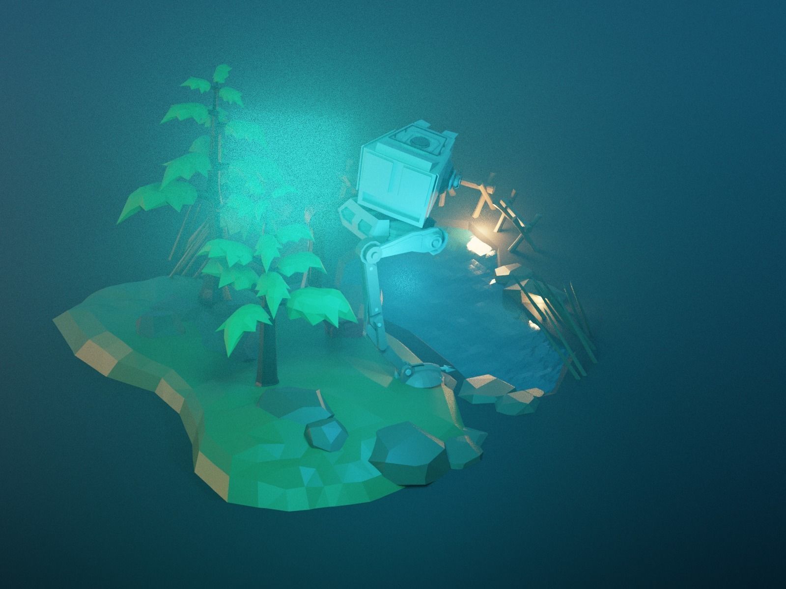 Cartoon All Terrain Scout Transport 3D model_37