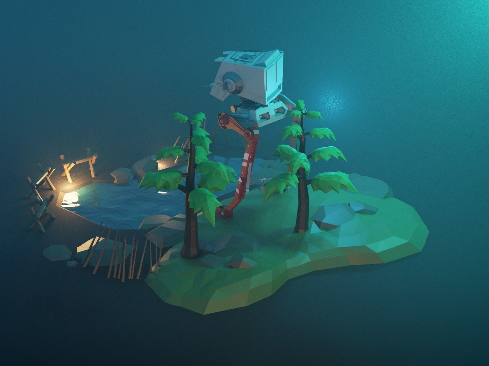 Cartoon All Terrain Scout Transport 3D model_47