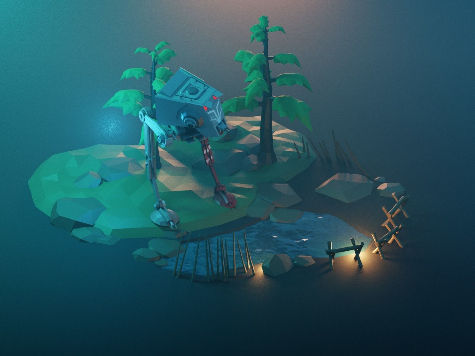 Cartoon All Terrain Scout Transport 3D model_27