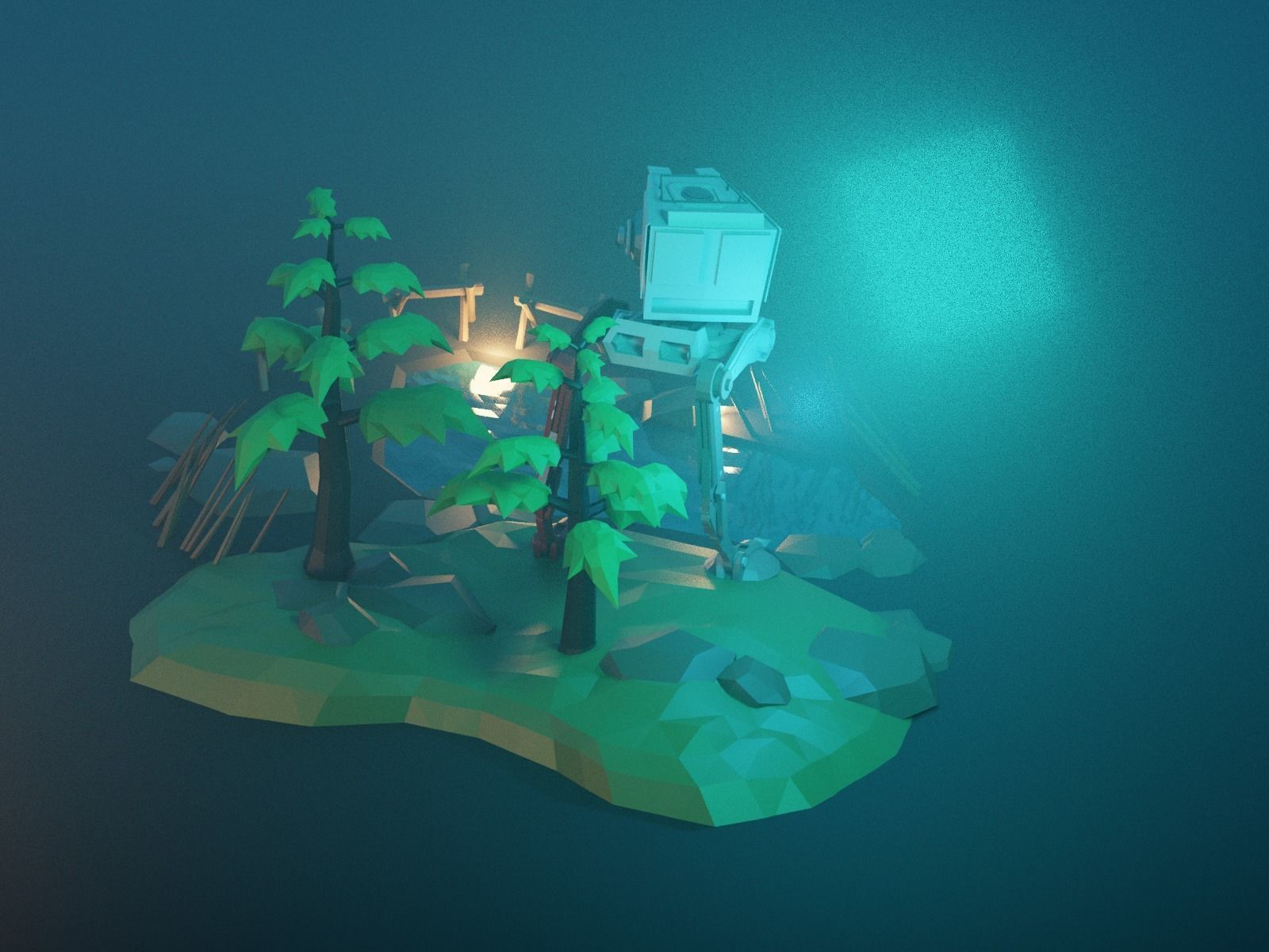 Cartoon All Terrain Scout Transport 3D model_41