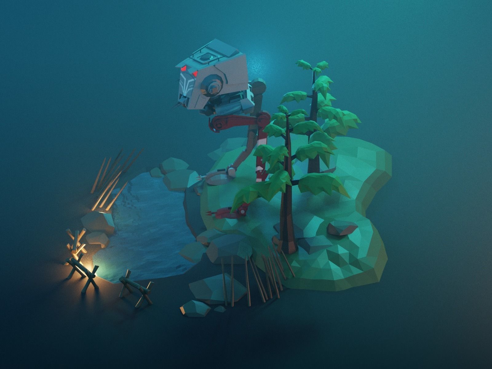 Cartoon All Terrain Scout Transport 3D model_53