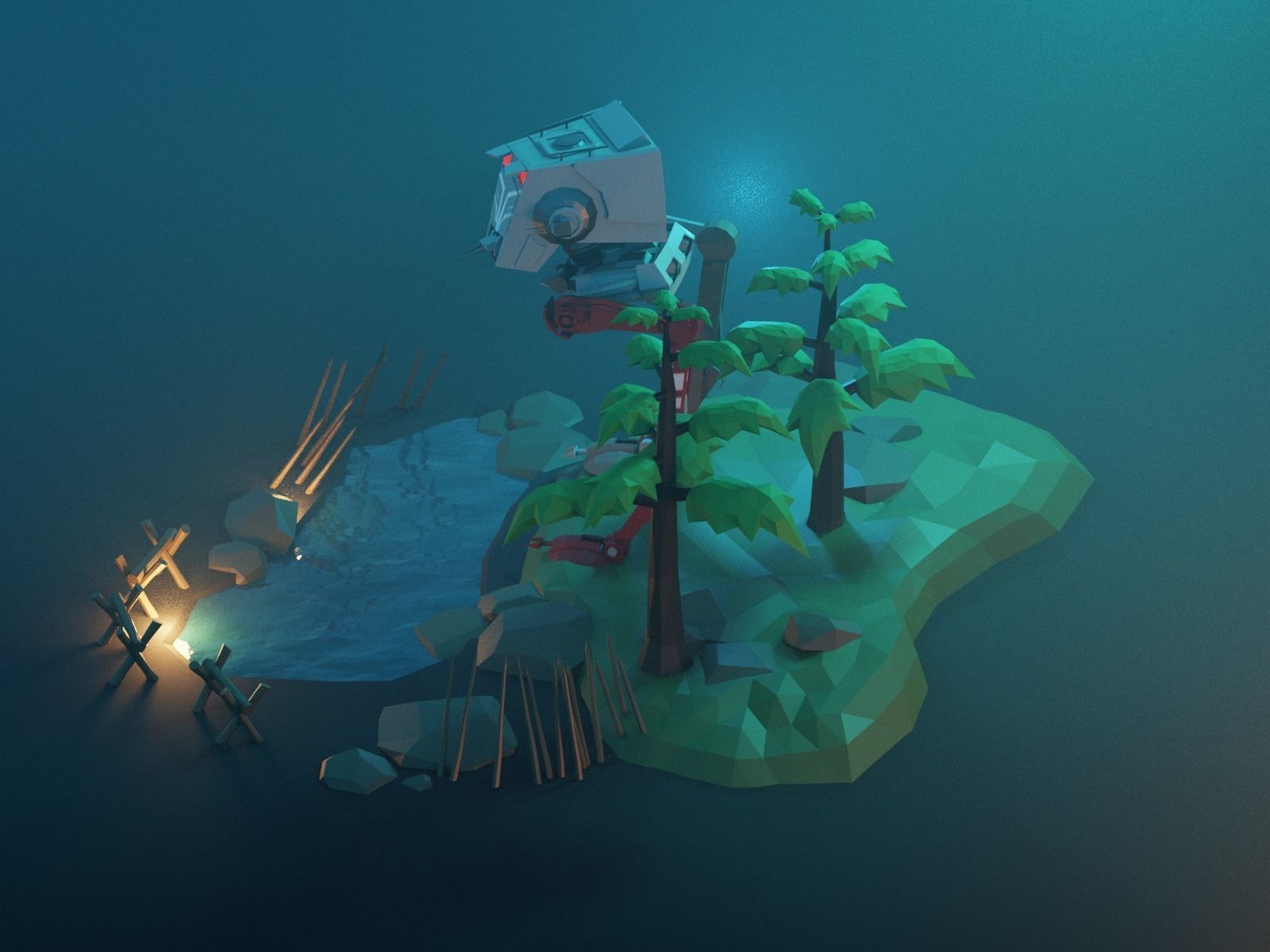 Cartoon All Terrain Scout Transport 3D model_51